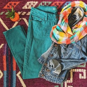 Levi's Demi Curve Teal Green Skinny Jeans